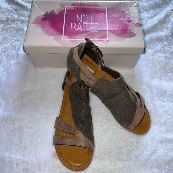 Not Rated Brown Sandals with Strappy Design - Picture 1 of 3
